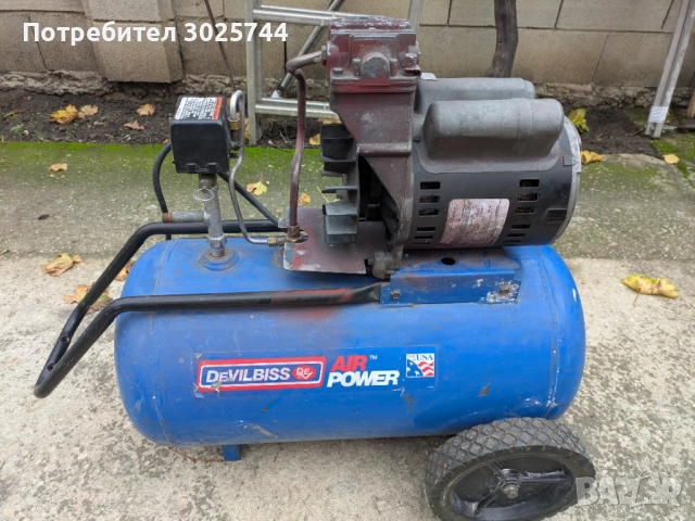 Компресор за въздух Devilbiss DF 412-2, 50 литра, Безмаслен, Монофазен