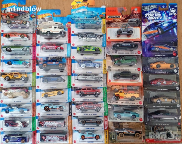 Метални колички Hot Wheels и Matchbox
