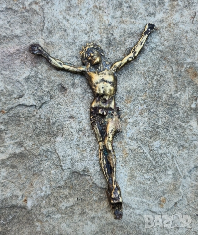 Антикварен Бронзов Кръст , снимка 2 - Колекции - 52015571