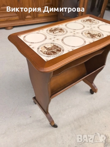 Масичка-поставка с колелца, снимка 2 - Маси - 54104929