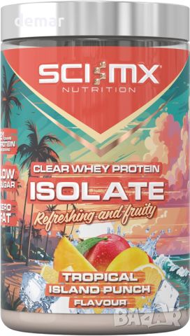 SCI-MX Протеинова формула за мускулен растеж и поддържане, тропически вкус, без ГМО • 400 g • 21 g п