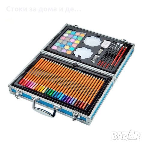 ✨Детски комплект за рисуване в метално куфарче с двулицев октопод - РОЗОВ или СИН, снимка 10 - Рисуване и оцветяване - 45334333