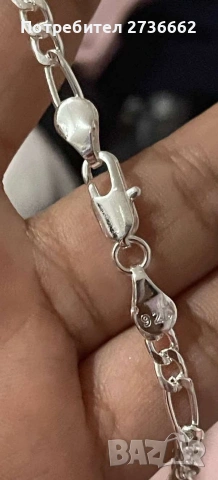 Сребърен Ланец Картие , снимка 4 - Колиета, медальони, синджири - 53483440