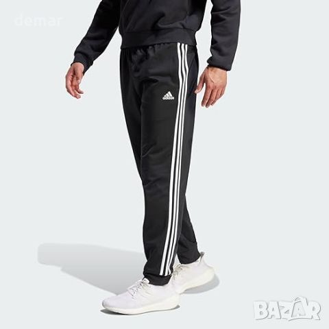 Долнище на анцуг Adidas Men's Essentials Warm-up, с 3 ленти, черно/бяло,размер М, снимка 4 - Спортни дрехи, екипи - 45111187