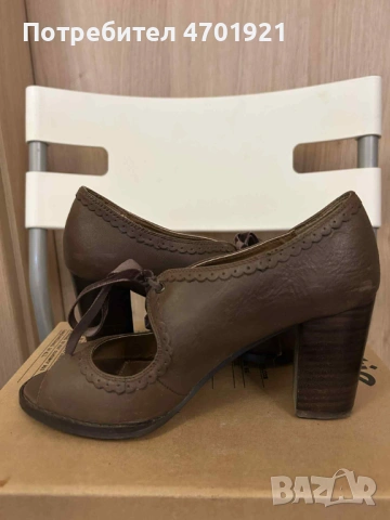 Кафяви обувк на ток Bertie, снимка 7 - Дамски обувки на ток - 53136925