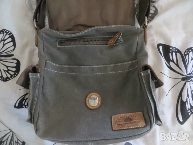 Спортна чанта комбинация от брезент и кожа, снимка 2 - Чанти - 50258341