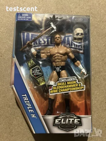 Екшън фигура WWE Triple H Трите Хикса Mattel Wrestlemania Elite Series Boxed играчка фигура figure, снимка 5 - Колекции - 48736359