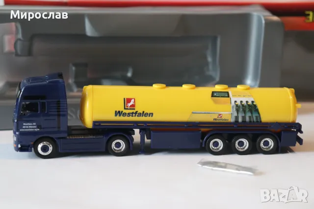 SCHUCO H0 1/87 MAN TGA ВЛЕКАЧ ЦИСТЕРНА КАМИОН МОДЕЛ КОЛИЧКА, снимка 9 - Колекции - 50323687