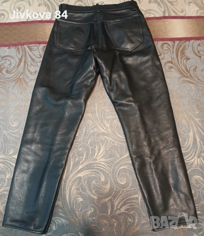 Кожен мъжки панталон. Естествена кожа.