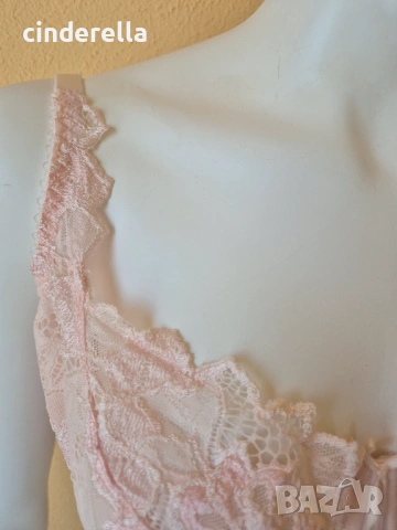 Lepel Розов Дантелен Сутиен 85C / Балконет, снимка 4 - Бельо - 53603949