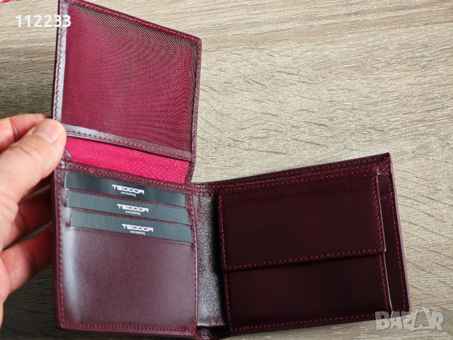 ЧИСТО НОВ портфейл Teodor, снимка 6 - Портфейли, портмонета - 53519418