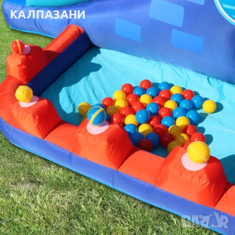 HAPPY HOP Батут замък с пързалка 400x280x265 9322, снимка 5 - Надуваеми играчки - 50447063