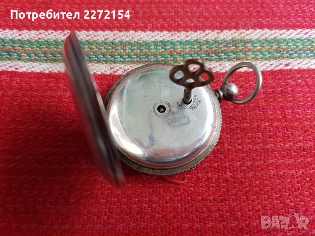 Сребърен 925 джобен часовник , снимка 4 - Антикварни и старинни предмети - 49740264