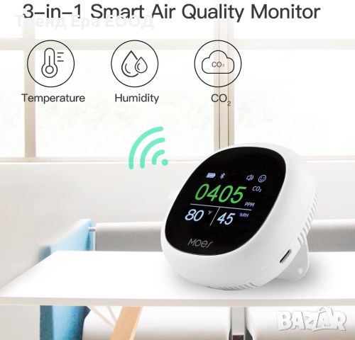 MOES bluetooth уред за измерване качеството на въздуха, снимка 6 - Друга електроника - 45462786