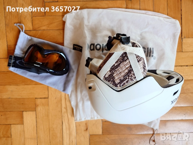 Ски каска Uvex с очила Alpina, снимка 2 - Зимни спортове - 52668185