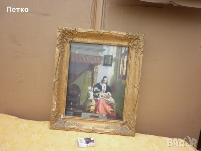 Голям  автентичен  гоблен, снимка 8 - Антикварни и старинни предмети - 53148414