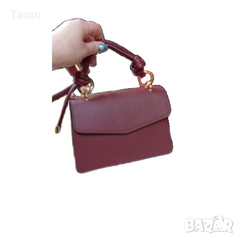 Малка дамска чанта с къса дръжка с възли 23х15х6см, снимка 1 - Чанти - 46411752
