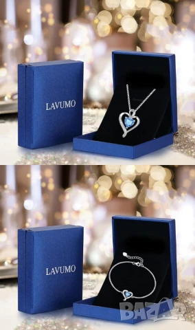 Комплект изящно сребърно Колие и Гривна със Сърце проба 925 и Цирконий, снимка 6 - Бижутерийни комплекти - 51114361