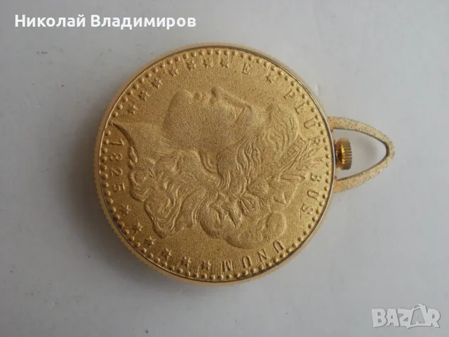  Rivo 1 долар швейцарски оригинален тип монета джобен арт деко часовник, снимка 5 - Мъжки - 49874260