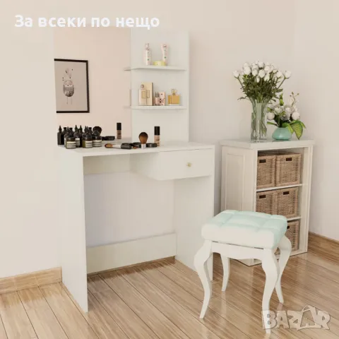 Тоалетна масичка, ПДЧ, 75x40x141 см, бяла Код P107, снимка 5 - Тоалетки - 49331951