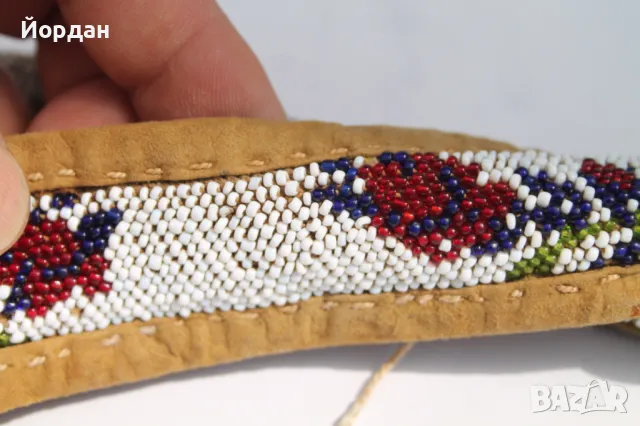 Мънистен колан с бронзови пафти, снимка 8 - Антикварни и старинни предмети - 50024190