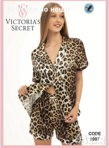 Victoria’s Secret Дамска Лятна Пижама - Горнище Потник И Долнище Къси Панталонки Код E1273