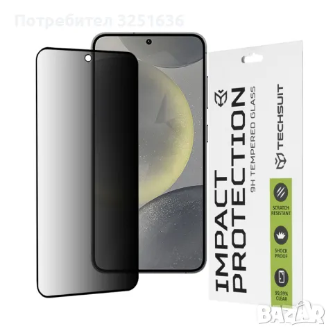 Калъф тип тефтер Techsuit за Samsung Galaxy S25 / S25 Ultra / S25 Plus   - Черен, снимка 6 - Калъфи, кейсове - 48781881