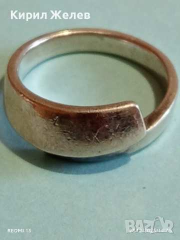 Сребърен пръстен Английски стил изчистен дизайн 52360, снимка 7 - Пръстени - 52884282