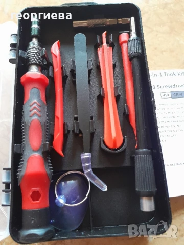 комплект инструменти и битове за ремонт на телефони и фина механика, снимка 3 - Други инструменти - 51027116