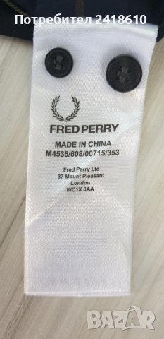 Fred Perry Cotton Slim Fit Mens Size M НОВО! ОРИГИНАЛ! Мъжка Риза!, снимка 12 - Ризи - 46770023