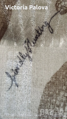 QUIET LUXURY шал Friendly Hunting Cashmere Square Garden Eden 100% кашмир 200x70 см, снимка 4 - Шалове - 53880794