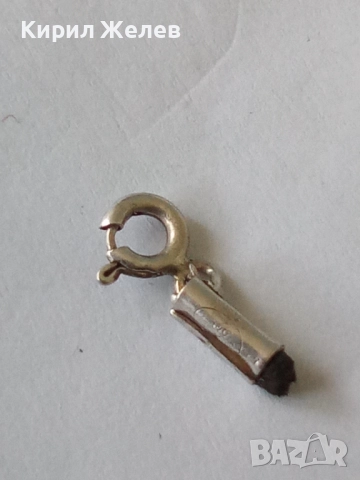 Сребърна карабинка закопчалка 19982, снимка 4 - Колиета, медальони, синджири - 52243874