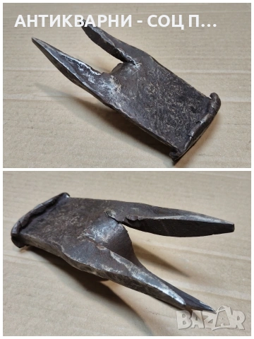 Стара Кована Наковалня За Клепане На Коси. / НОМЕР 1624., снимка 4 - Антикварни и старинни предмети - 53670732