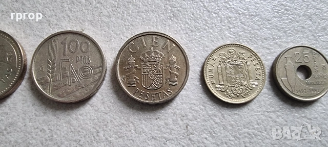 Испания. Испански песети.  8 бройки., снимка 4 - Нумизматика и бонистика - 39320359
