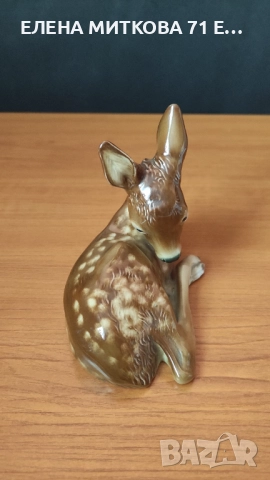 *Metzler&Ortloff* Германия фигурка на сърничка от глазиран порцелан, снимка 3 - Колекции - 52931575