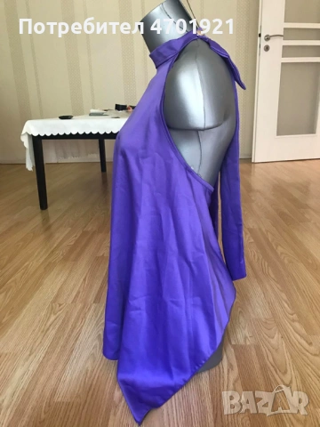 Лилав дамски топ с панделка на гърба, снимка 5 - Корсети, бюстиета, топове - 53137015