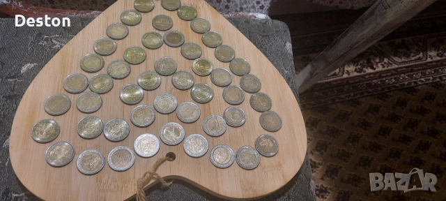 колекция от 2 евровизия монети, 50 броя, снимка 3 - Нумизматика и бонистика - 53107303