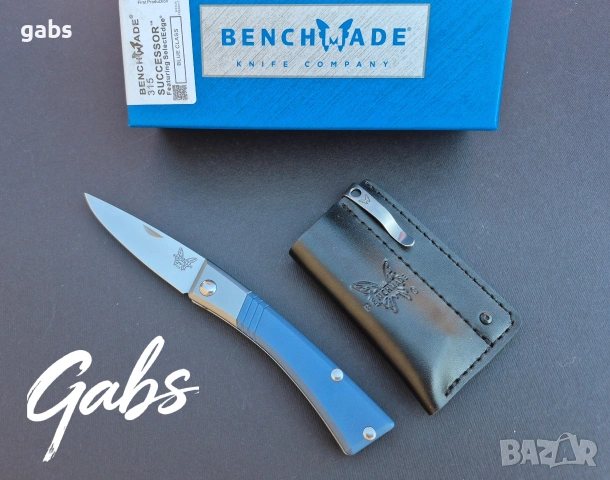 Сгъваем нож Benchmade SUCCESSOR 315 с кожен калъф, снимка 8 - Ножове - 53827885