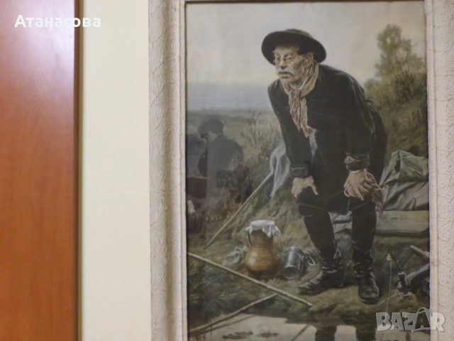 Картина репродукция "Старият рибар", снимка 2 - Картини - 53662083