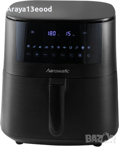 Еър фрайър Hanseatic HAF651650BCU, 1650 W, 6.5 л, LED дисплей, снимка 3 - Фритюрници - 53909496