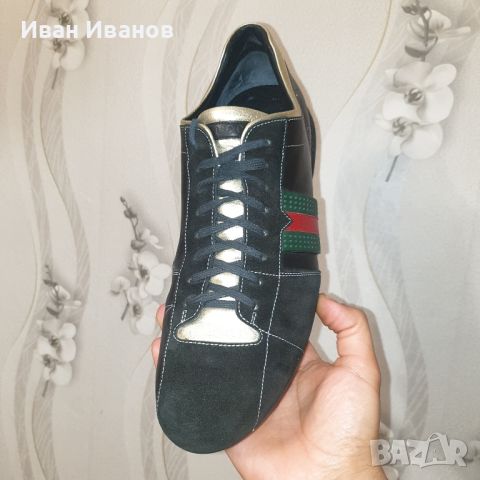 Мъжки обувки / маратонки GUCCI Classic Red & Green Stripes Leather , снимка 8 - Спортно елегантни обувки - 46146721