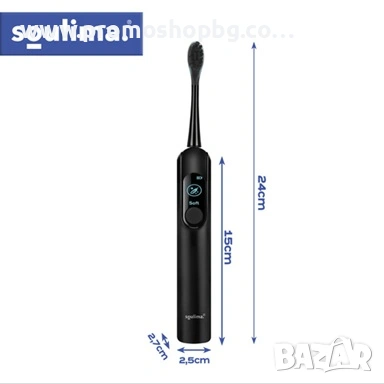 Звукова електрическа индукционна четка за зъби 90 000 оборота в минута + 6 глави, снимка 3 - Други - 54158336