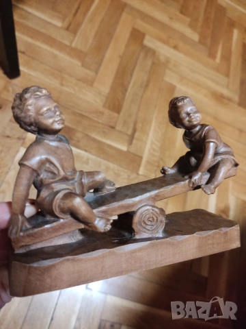 Винтидж, детайлна, немска дърворезба-статуетки, снимка 3 - Антикварни и старинни предмети - 53387886