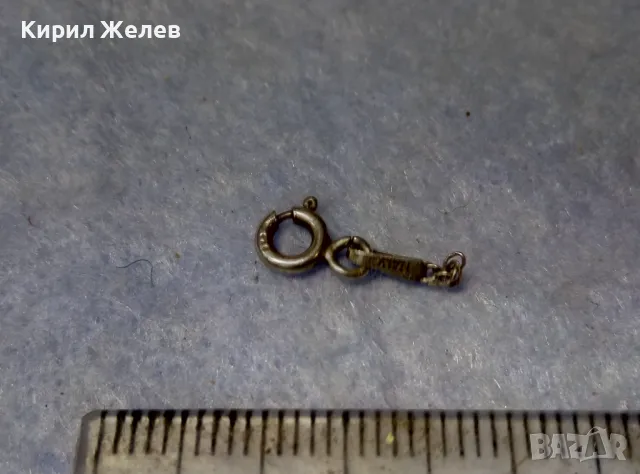 СТАРА СРЕБЪРНА ЗАКОПЧАЛКА СРЕБРО 925 ITALY КАРАБИНКА За КОЛИЕ ГРИВНА ВЕРИЖКА 49934, снимка 5 - Други - 49517742