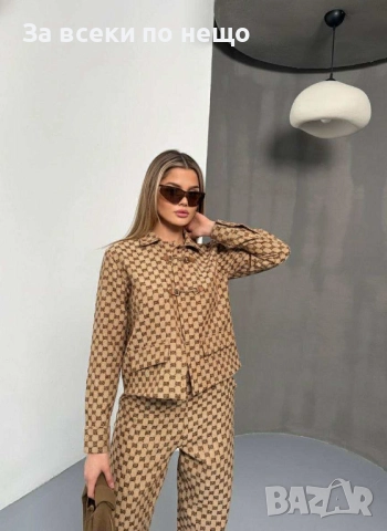 Gucci Дамски Бежов Комплект Гучи Код I_214, снимка 2 - Комплекти - 52339203