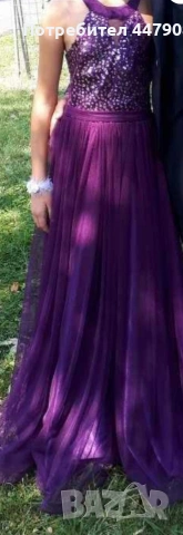 Детска рокля, тъмно лилава , снимка 4 - Детски рокли и поли - 54195180