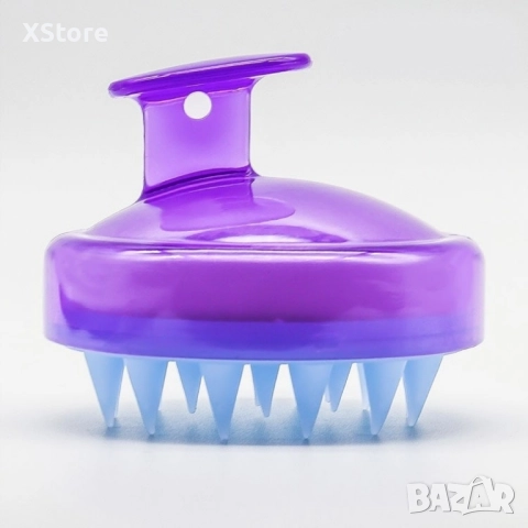 Силиконова четка за разнасяне на шампоан и масаж на скалпа, снимка 3 - Масажори - 52508106