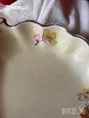 Ridgway 1930-1938 Жълто, но много нежно и с красиви дръжки с релефни цветя , снимка 9 - Други - 51335363