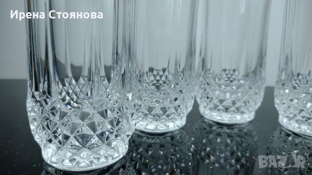 Cristal D’ Arques. 5 броя кристални чаши за вода/безалкохолни, оловен кристал, 270 мл, снимка 8 - Чаши - 46037005