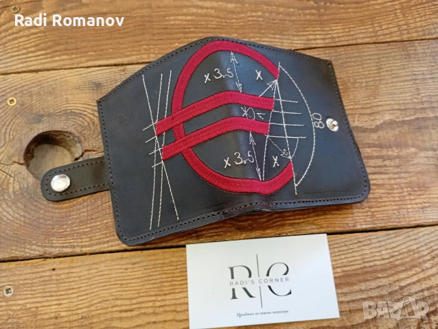 Ръчно изработен мъжки кожен портфейл 